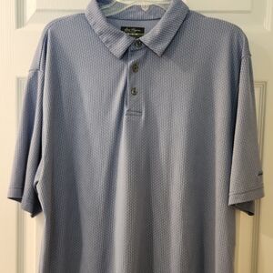 Ben Hogan Performance Blue Textured Polo Shirt Men's Size XL